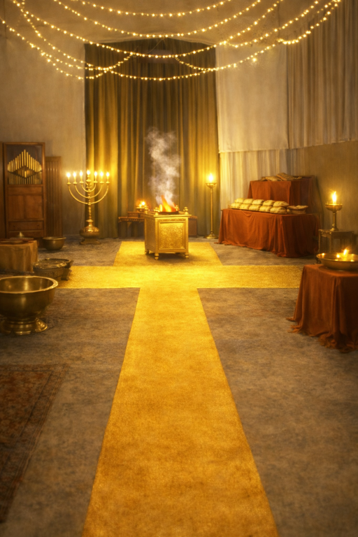 Stiftshütte im Kirchsaal mi Kreuz kleiner